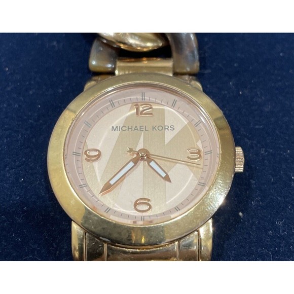 MICHAEL KORS RUNWAY TWIST ROSE GOLD TONE+ACRYLIC TORTOISE CHAIN WATCH MK-4273 - Picture 3 of 6